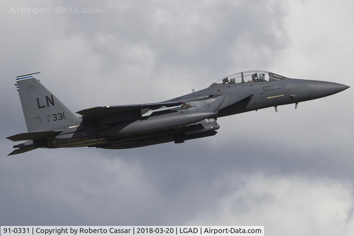 91-0331, 1991 McDonnell Douglas F-15E Strike Eagle C/N 1238/E196, Exercise Iniochos 2018