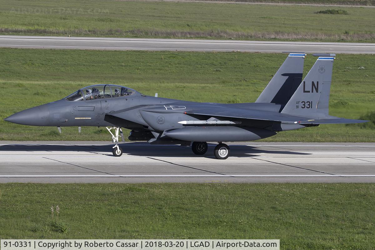 91-0331, 1991 McDonnell Douglas F-15E Strike Eagle C/N 1238/E196, Exercise Iniochos 2018