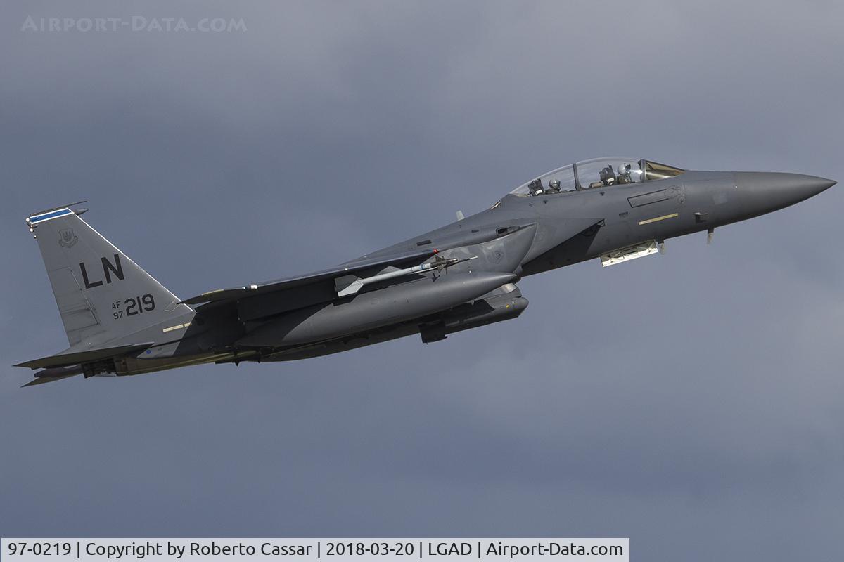 97-0219, McDonnell Douglas F-15E-61-MC Strike Eagle Strike Eagle C/N 1357/E218, Exercise Iniochos 2018