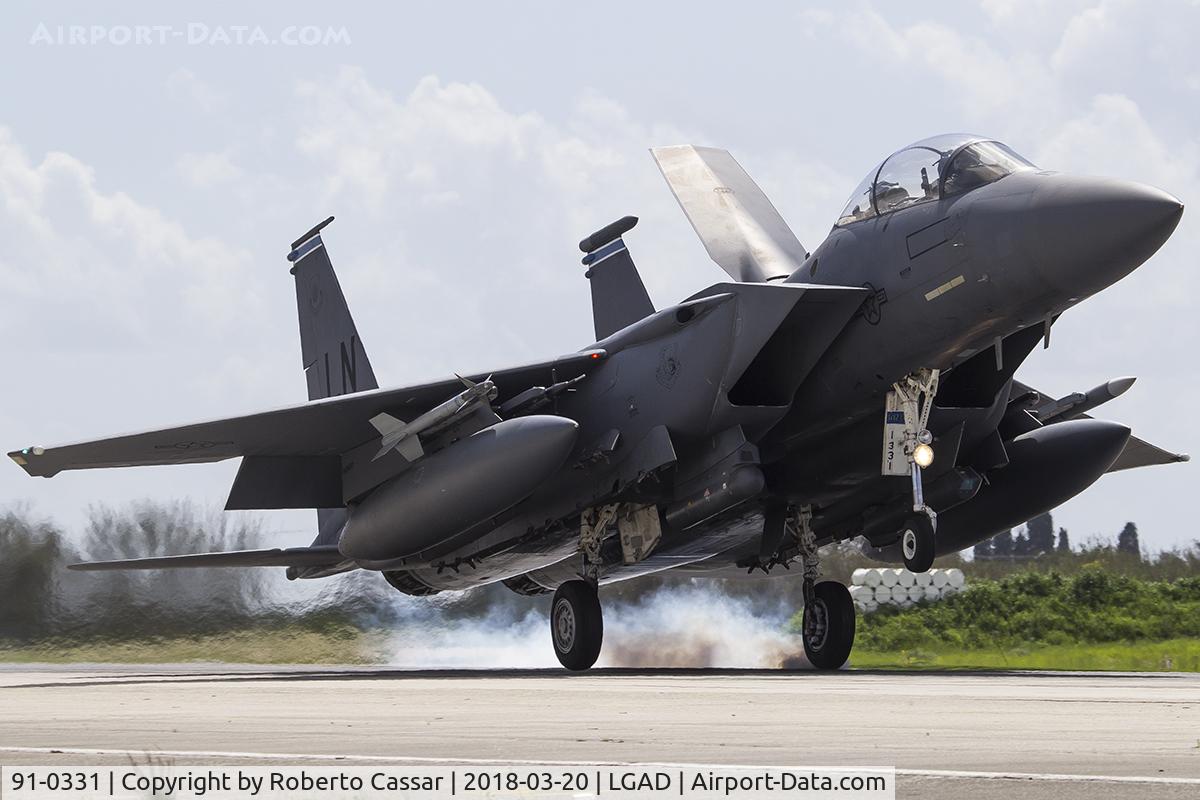 91-0331, 1991 McDonnell Douglas F-15E Strike Eagle C/N 1238/E196, Exercise Iniochos 2018
