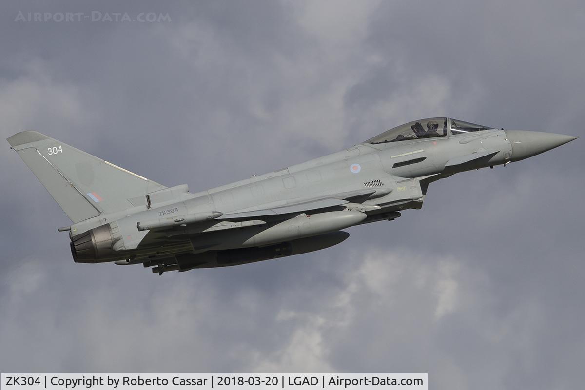 ZK304, 2009 Eurofighter EF-2000 Typhoon FGR4 C/N BS055/212, Exercise Iniochos 2018