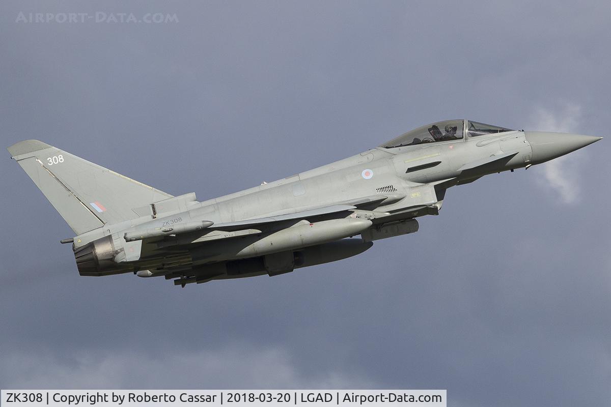 ZK308, 2009 Eurofighter EF-2000 Typhoon FGR4 C/N BS059, Exercise Iniochos 2018