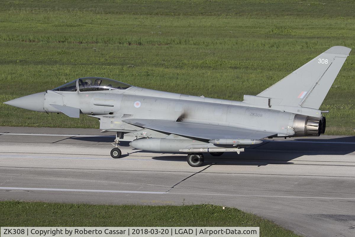 ZK308, 2009 Eurofighter EF-2000 Typhoon FGR4 C/N BS059, Exercise Iniochos 2018