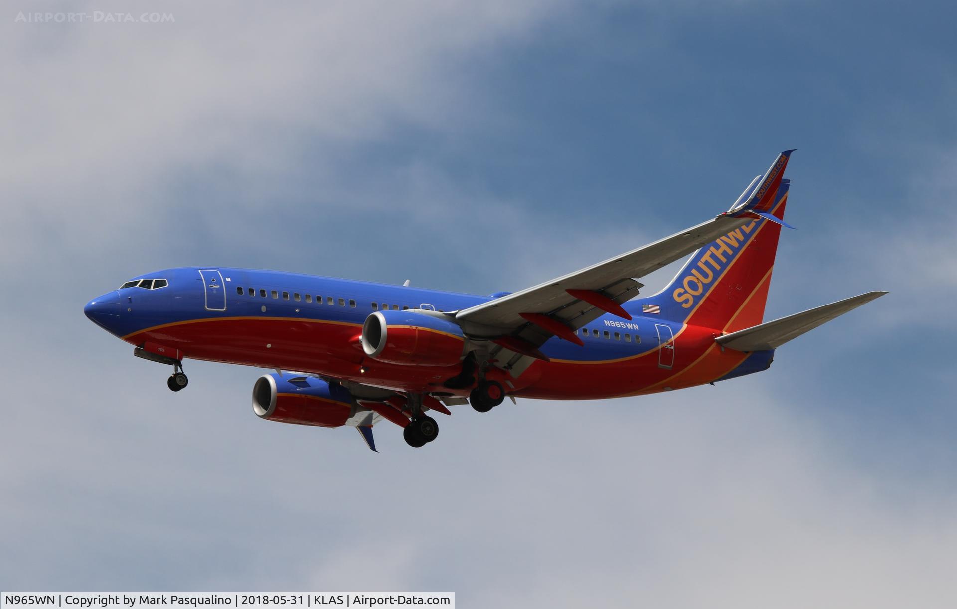 N965WN, 2011 Boeing 737-7H4 C/N 36677, Boeing 737-700