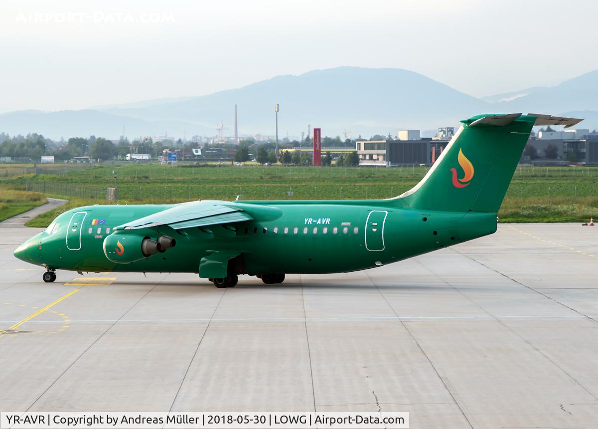 YR-AVR, 1991 British Aerospace BAe.146-300 C/N E3193, Departure to Thessaloniki.