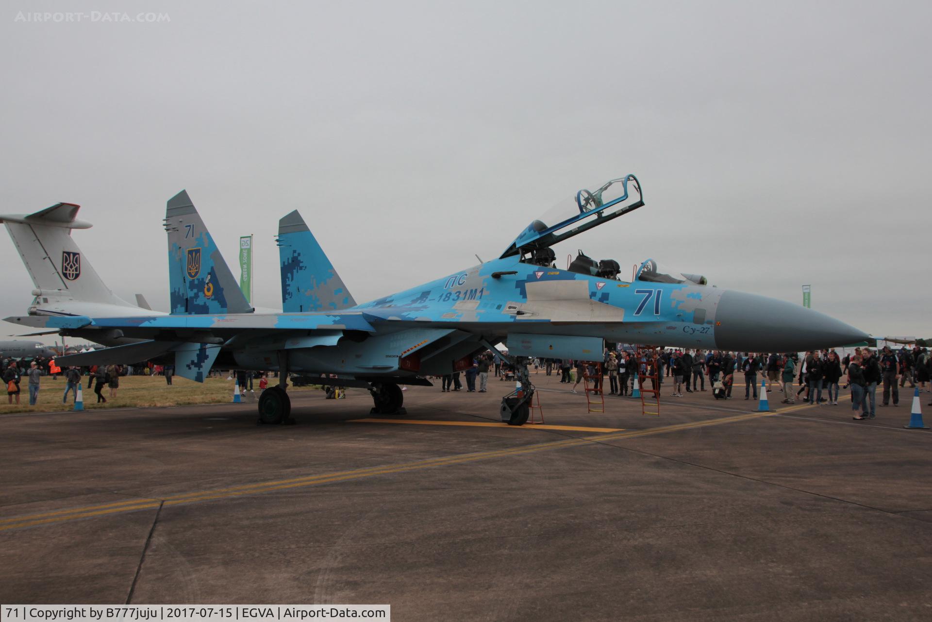 71, Sukhoi Su-27UBM1 C/N 96310424043, at TATOO 2017