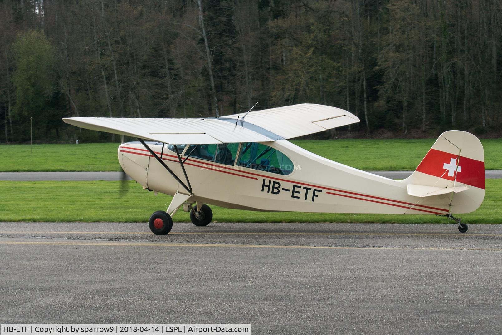 HB-ETF, 1946 Aeronca 7AC Champion C/N 7AC-1792, Back to the hangar at Langenthal-Bleienbach. HB-registered since 1963-07-25.