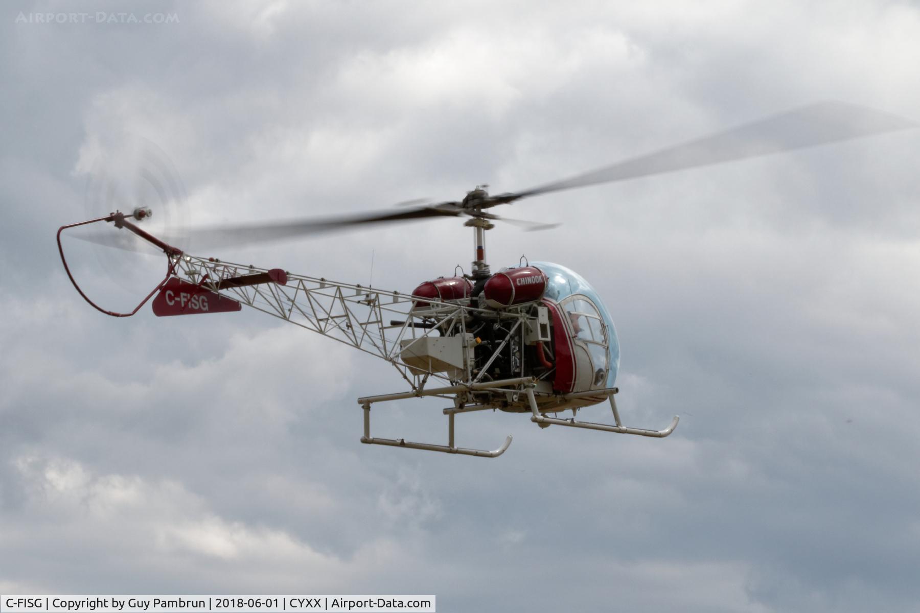 C-FISG, 1956 Bell 47G-2 C/N 1518, Landing