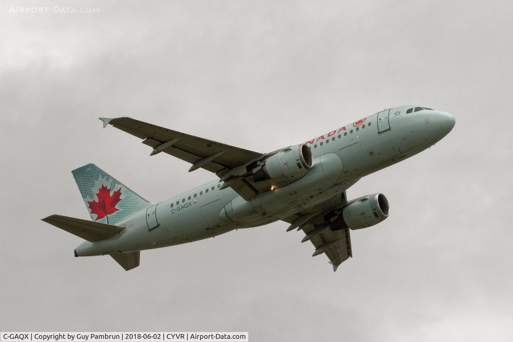 C-GAQX, 1997 Airbus A319-114 C/N 736, Departing