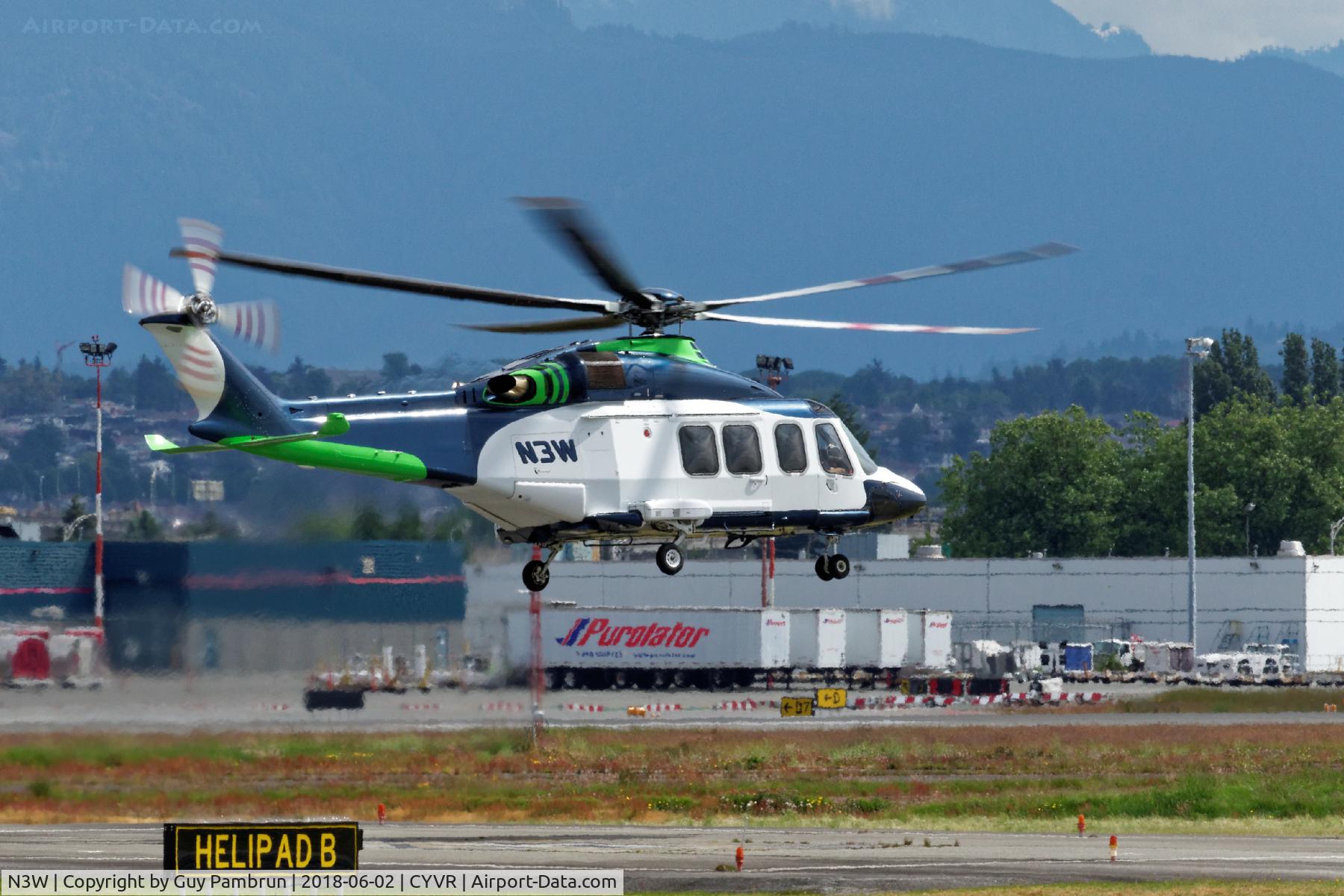 N3W, 2009 AgustaWestland AW-139 C/N 41211, Departing