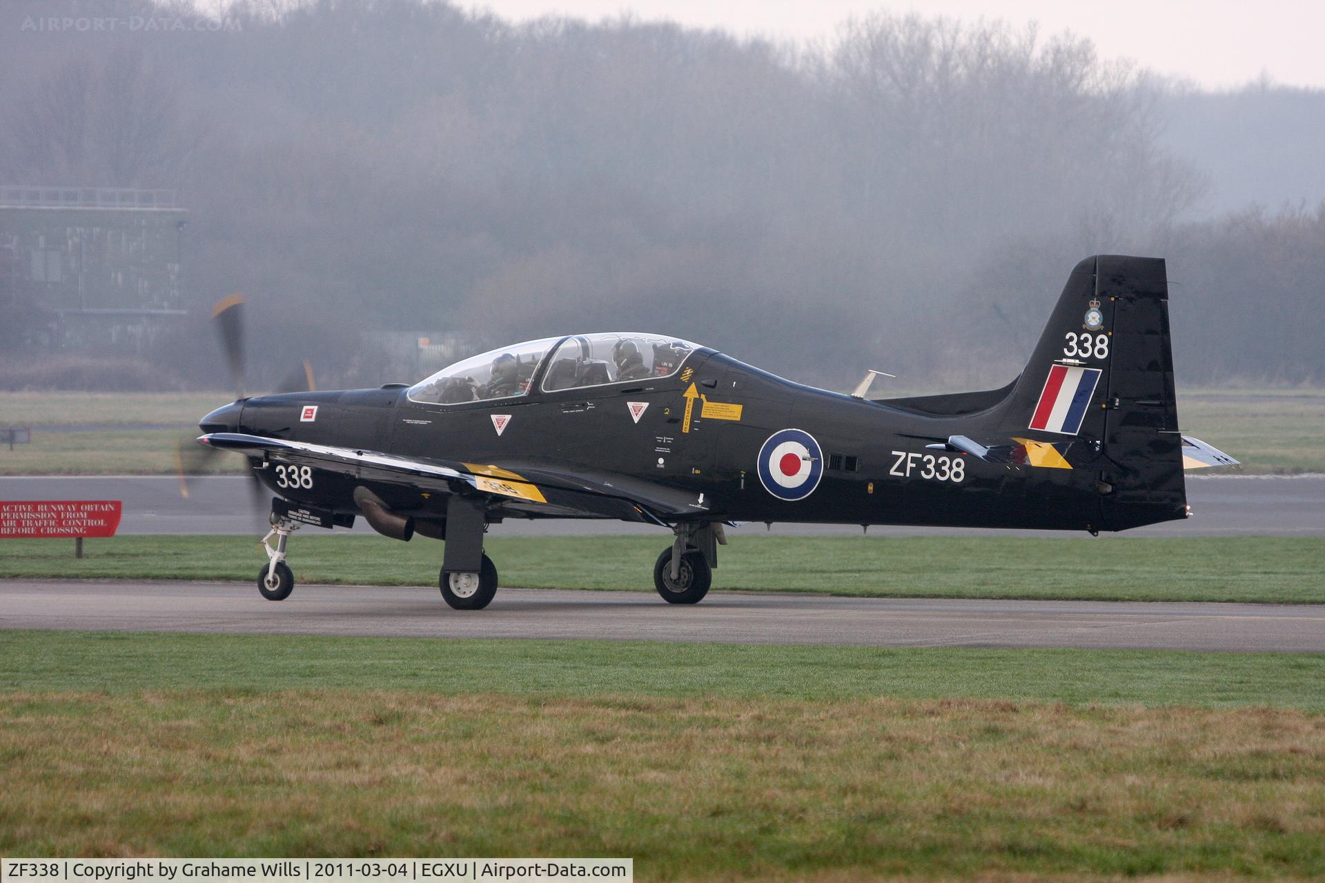 ZF338, 1991 Short S-312 Tucano T1 C/N S102/T73, Shorts Tucano T1 ZF338 1 FTS RAF Linton-on-Ouse 4/3/11