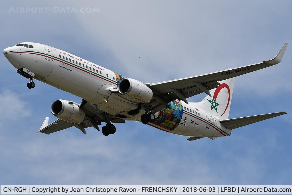 CN-RGH, 2011 Boeing 737-86N C/N 36828 3850, Royal Air Maroc 4837 (Wings of African Art Livery) from Casablanca