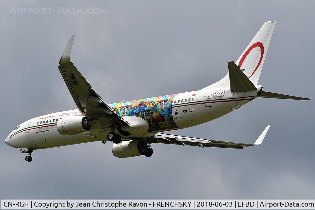 CN-RGH, 2011 Boeing 737-86N C/N 36828 3850, Royal Air Maroc 4837 (Wings of African Art Livery) from Casablanca