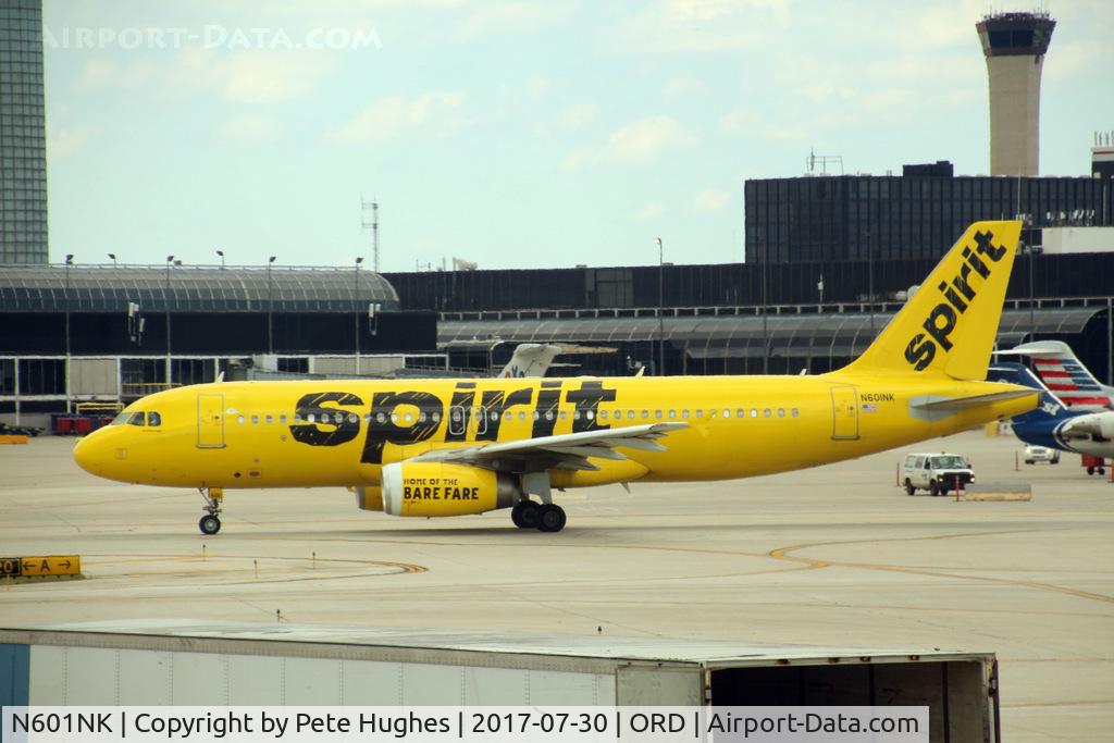 N601NK, 2010 Airbus A320-232 C/N 4206, N601NK A320 Spirit at Chicago O'Hare