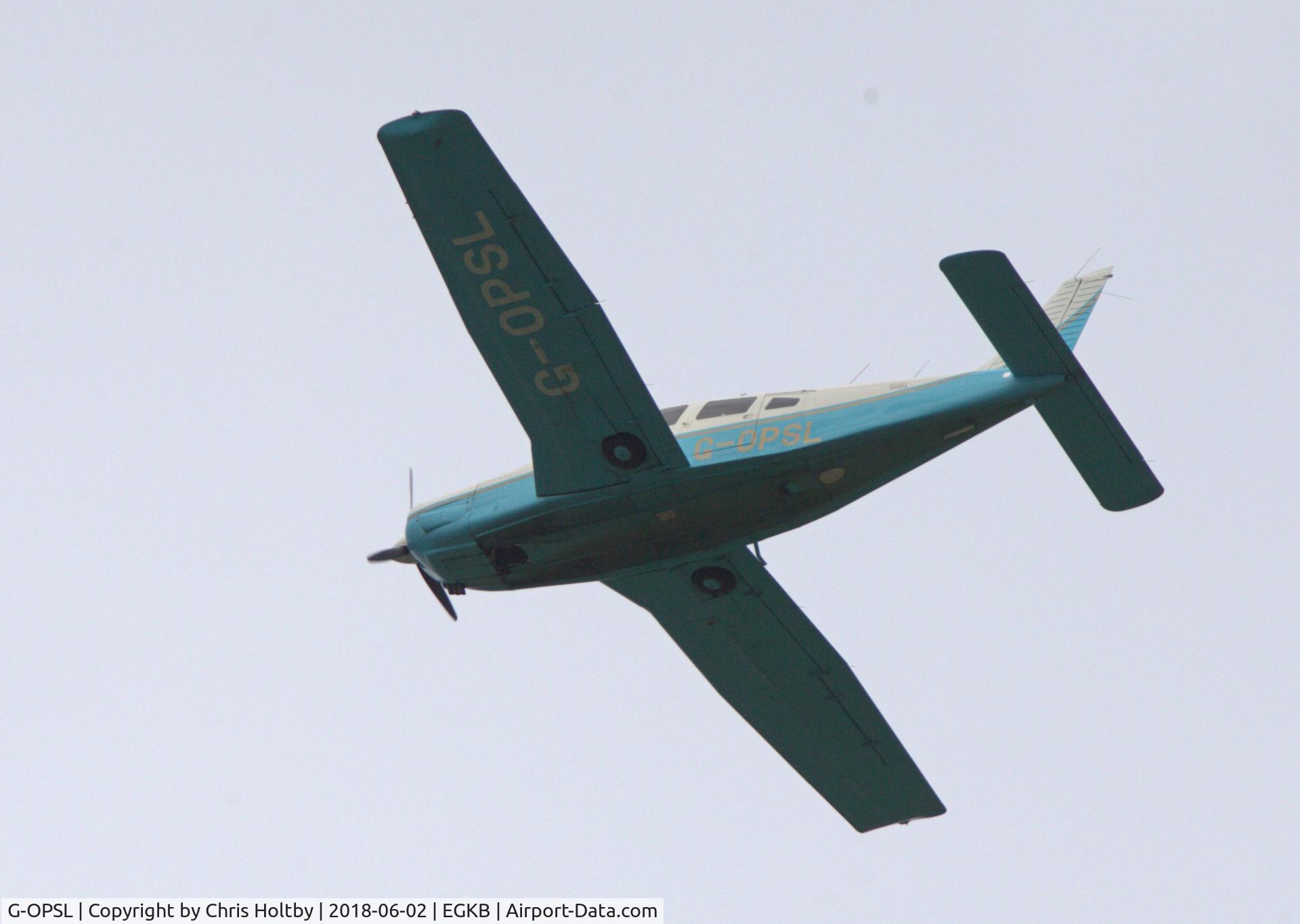 G-OPSL, 1980 Piper PA-32R-301 Saratoga SP C/N 32R-8013085, Just taken off from Biggin Hill