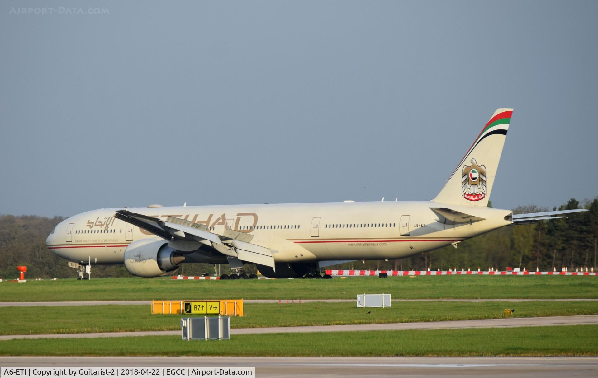 A6-ETI, 2011 Boeing 777-3FX/ER C/N 39684, At Manchester
