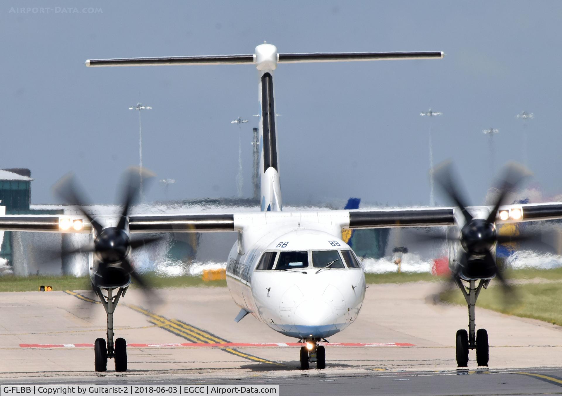 G-FLBB, 2009 De Havilland Canada DHC-8-402Q Dash 8 C/N 4255, At Manchester