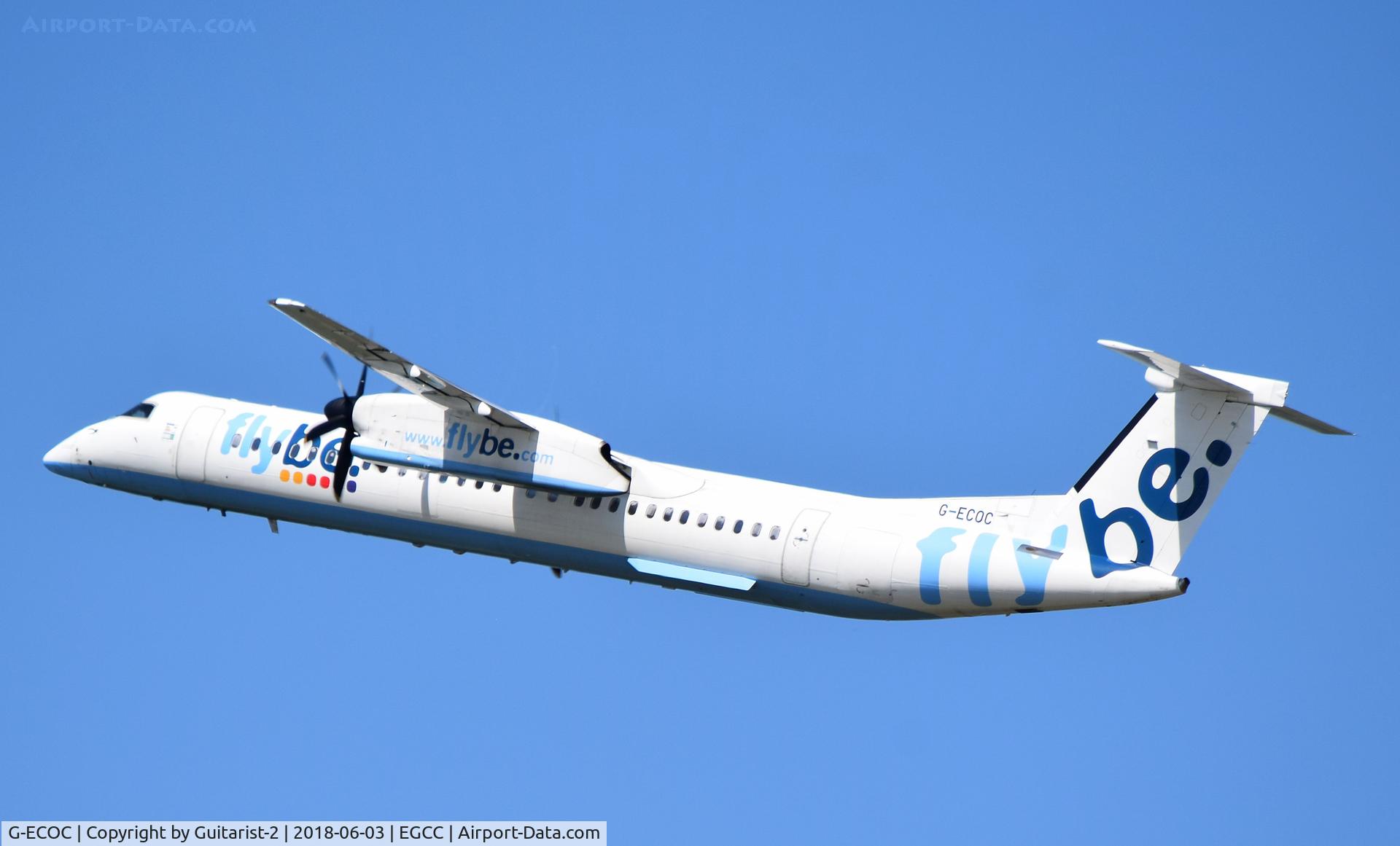 G-ECOC, 2007 De Havilland Canada DHC-8-402Q Dash 8 C/N 4197, At Manchester