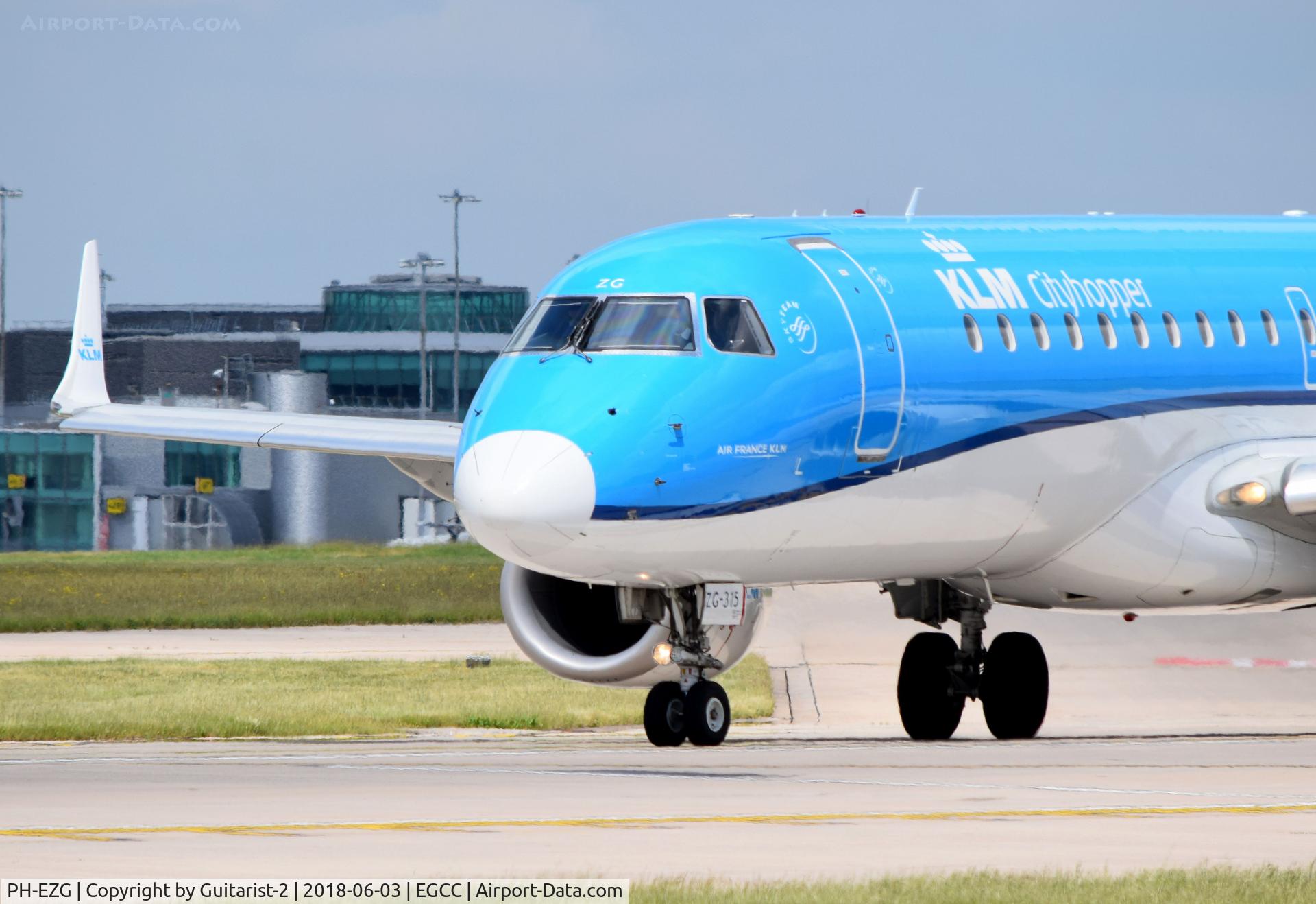 PH-EZG, 2009 Embraer 190LR (ERJ-190-100LR) C/N 19000315, At Manchester