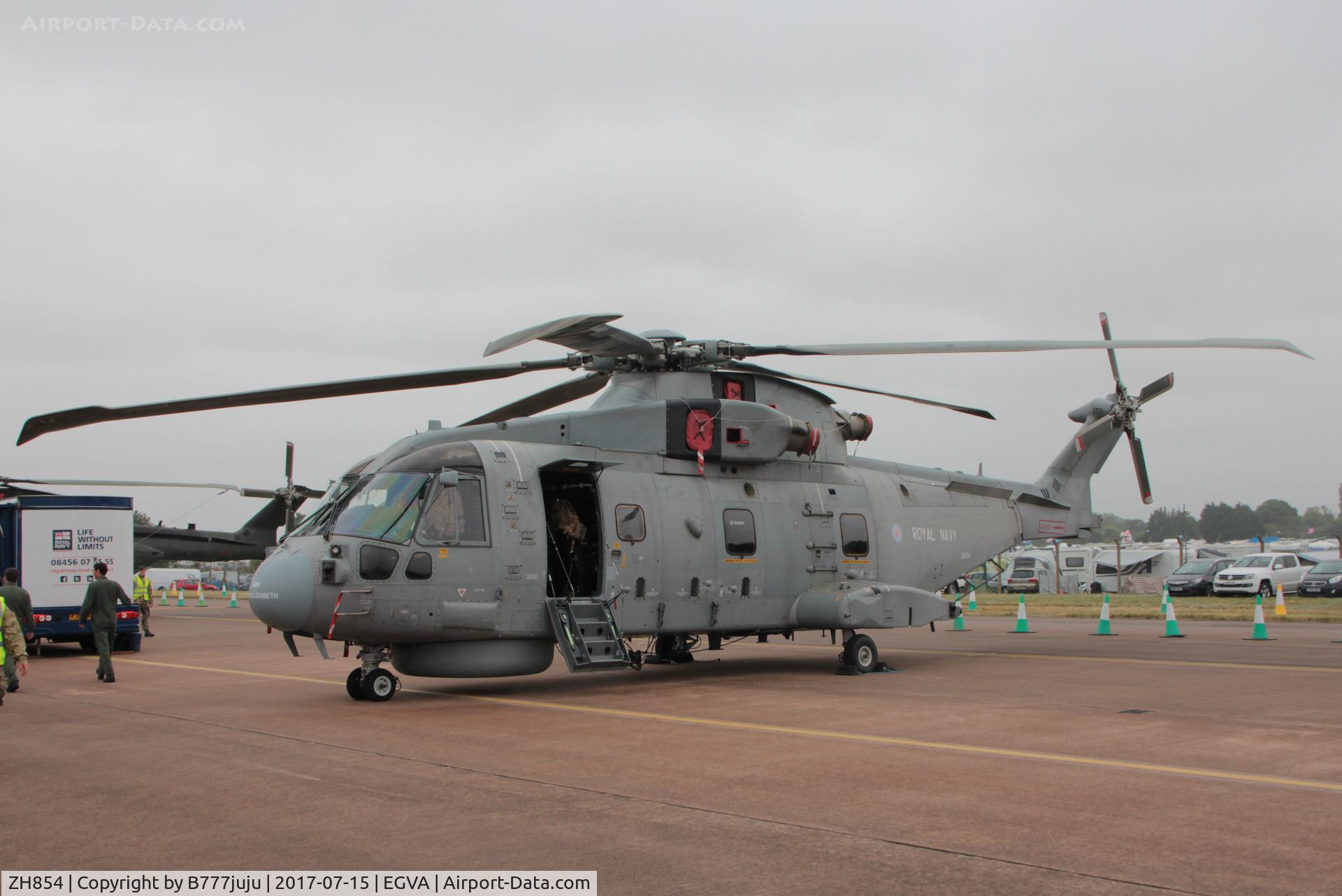 ZH854, AgustaWestland EH-101 Merlin HM1 (Mk111) C/N 50139/RN34, at TATOO 2017
