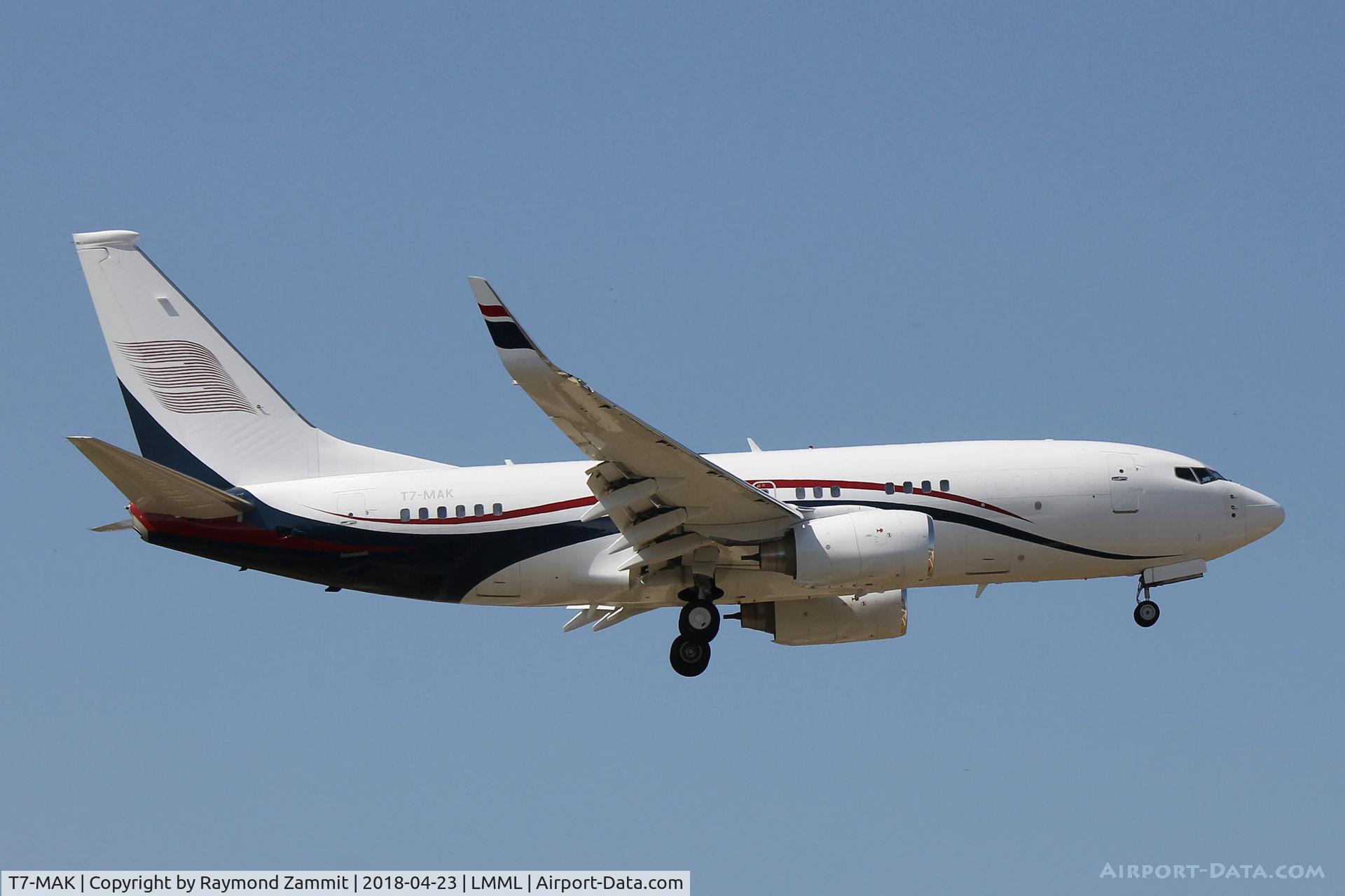 T7-MAK, 2010 Boeing 737-7HX BBJ C/N 40761, B737BBJ T7-MAK AvconJet