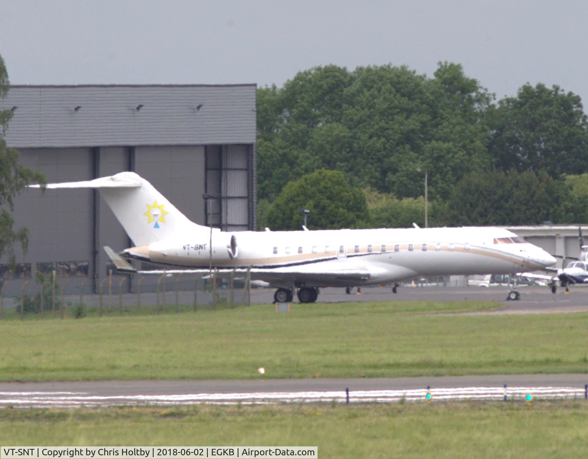 VT-SNT, 2015 Bombardier BD-700-1A10 Global 6000 C/N 9756, Parked at Biggin Hill International