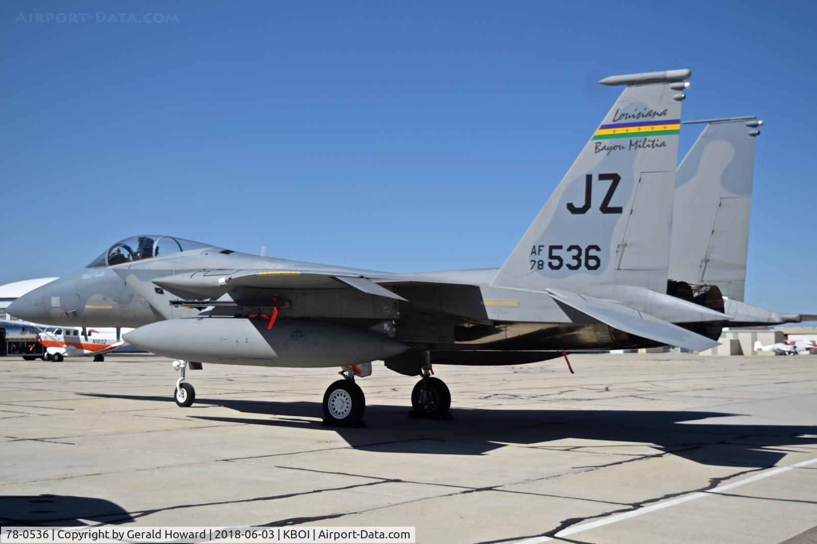 78-0536, 1978 McDonnell Douglas F-15C Eagle Eagle C/N 0526/C069, Parked on the south GA ramp.  159th FW 