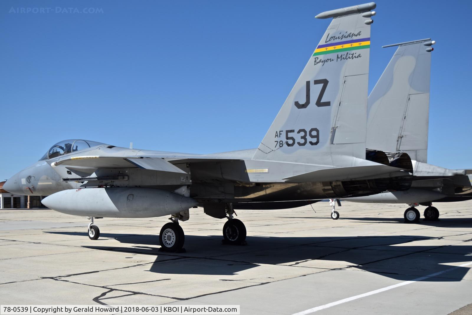 78-0539, 1978 McDonnell Douglas F-15C Eagle C/N 0529/C072, Parked on the south GA ramp.  159th FW 