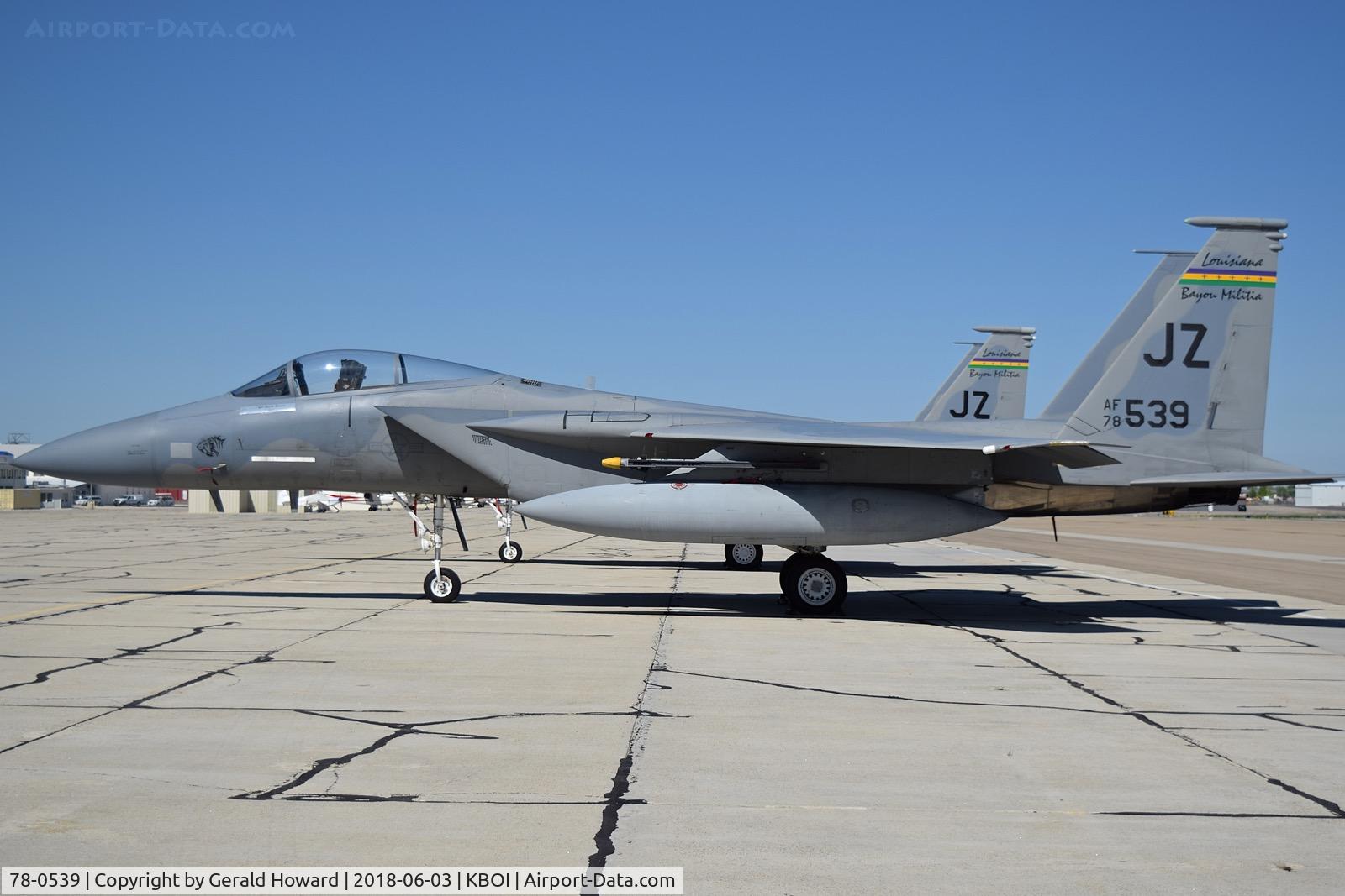 78-0539, 1978 McDonnell Douglas F-15C Eagle C/N 0529/C072, Parked on the south GA ramp.  159th FW 