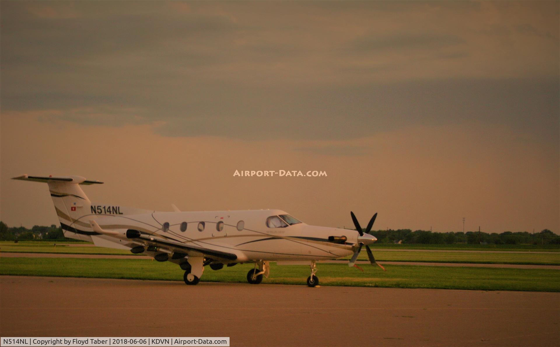 N514NL, 2002 Pilatus PC-12/45 C/N 457, On the ramp for an evening visit