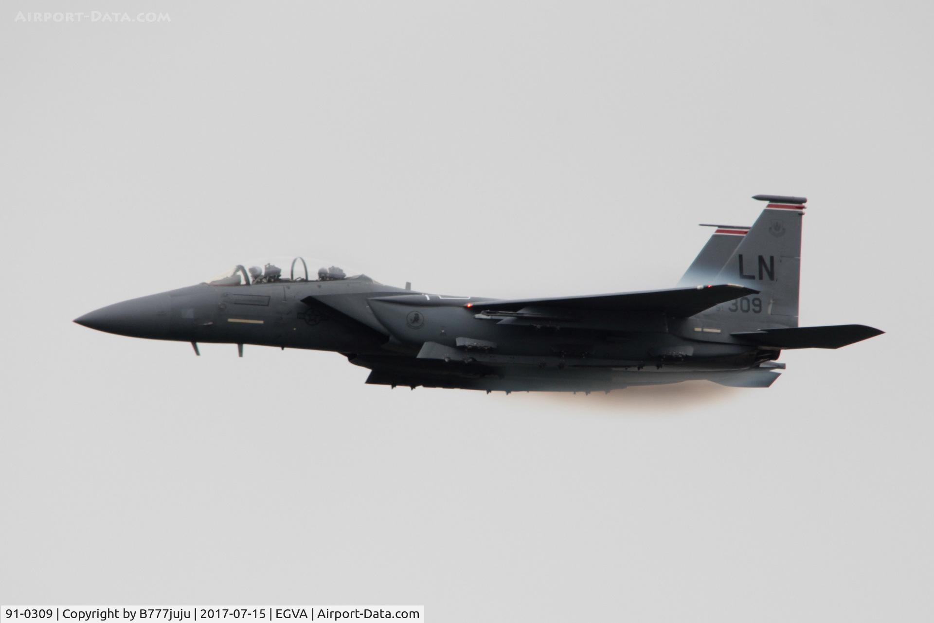 91-0309, 1991 McDonnell Douglas F-15E Strike Eagle C/N 1216/E174, at TATOO 2017