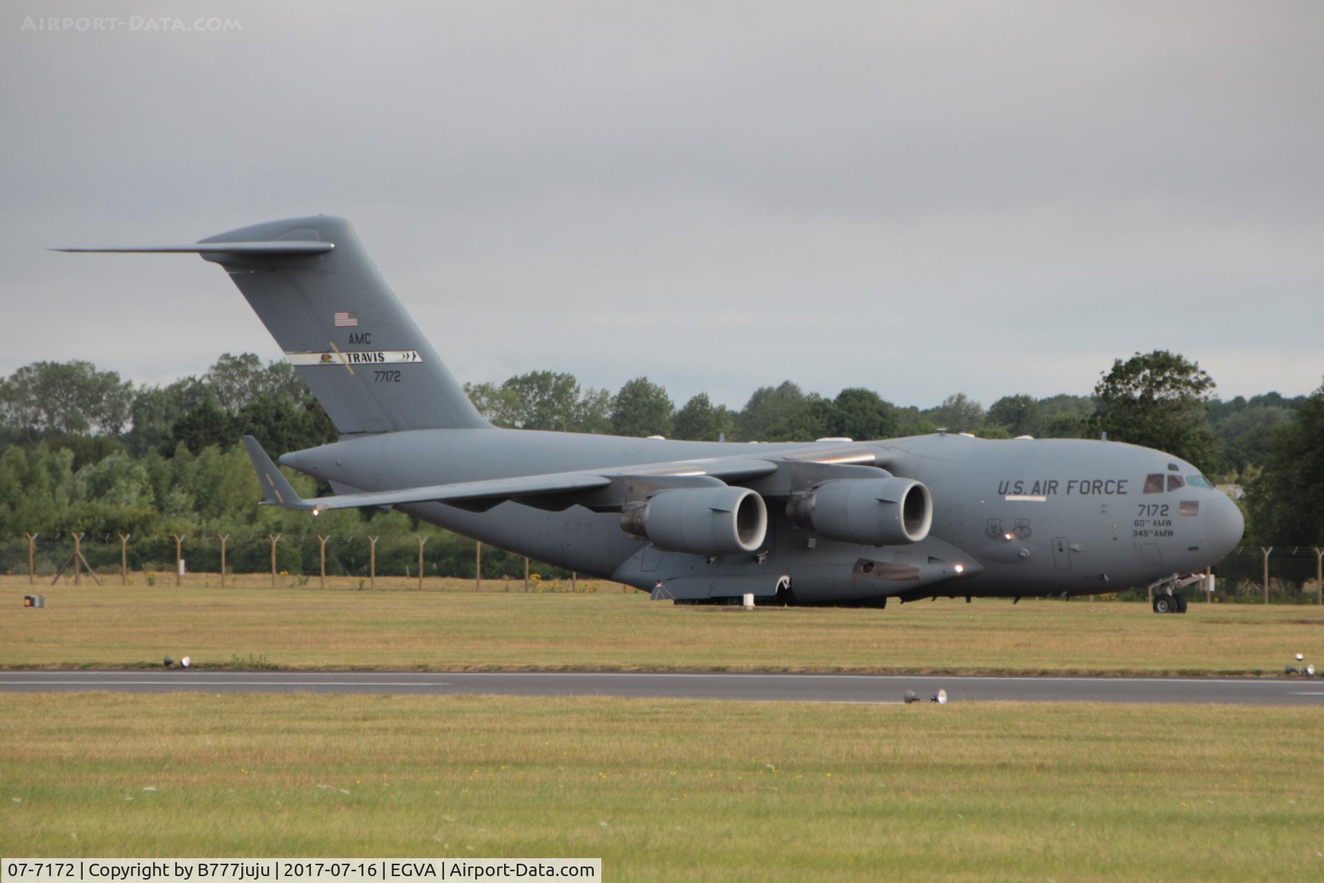 07-7172, 2007 Boeing C-17A Globemaster III C/N 50189/F188/P172, at TATOO 2017