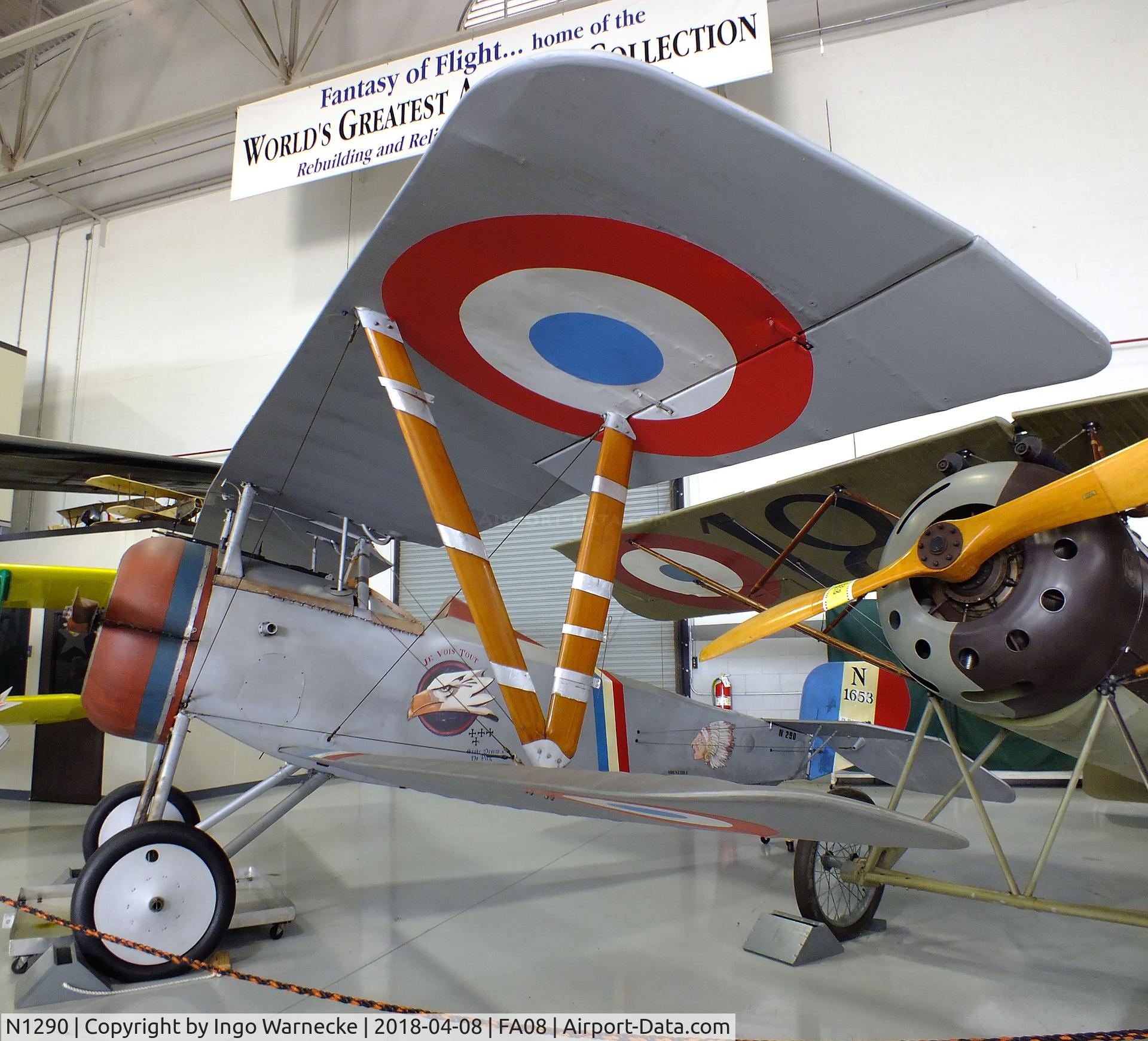 N1290, 1971 Nieuport 17 Replica C/N LCNC 1967, Nieuport 17 Replica at the Fantasy of Flight Museum, Polk City FL
