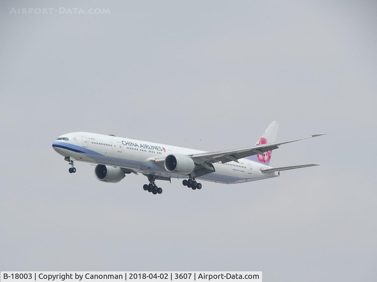 B-18003, 2015 Boeing 777-309/ER C/N 43977, Landing