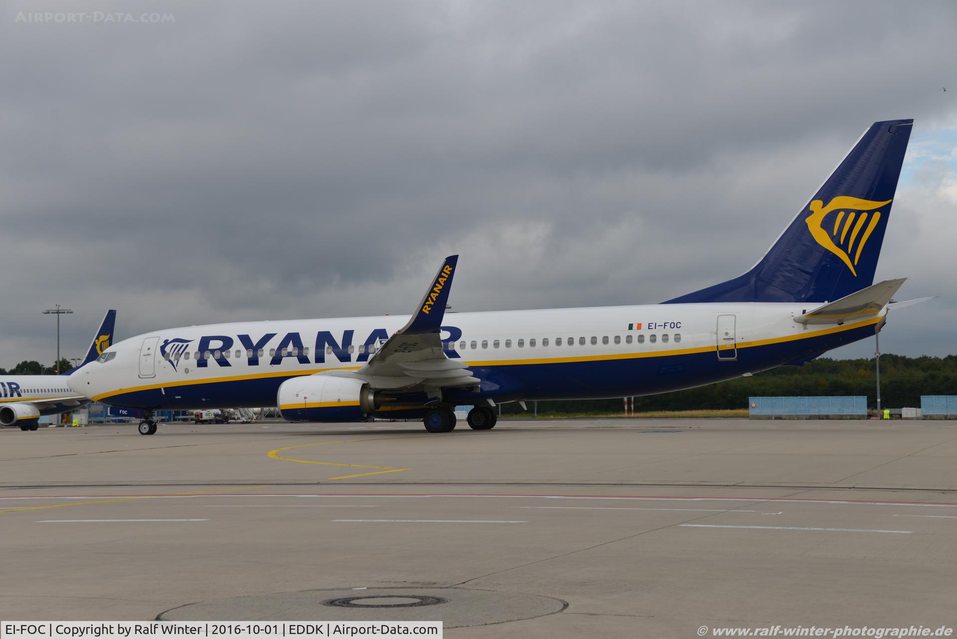 EI-FOC, 2016 Boeing 737-8AS C/N 44714, Boeing 737-8AS(W) - FR RYR Ryanair - 44714 - EI-FOC - 01.10.2016 - CGN