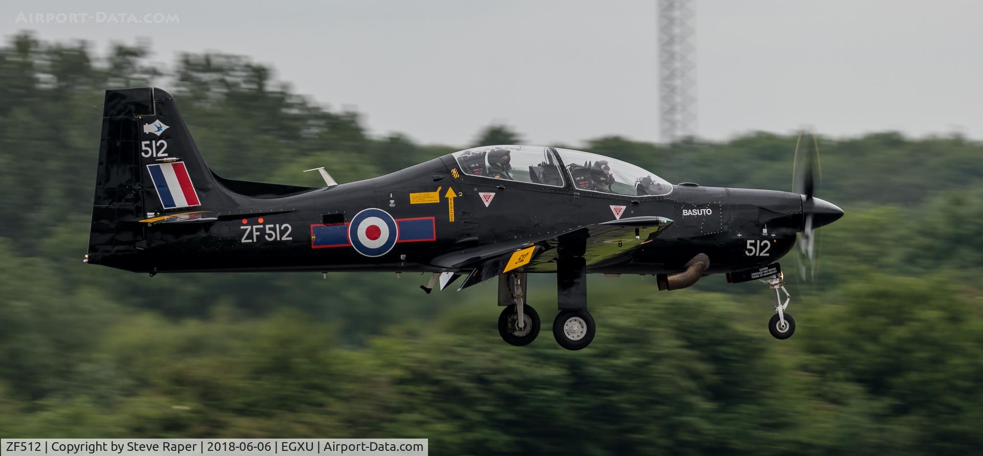ZF512, 1992 Short S-312 Tucano T1 C/N S156/T127, BASUTO on finals 03 at Linton.