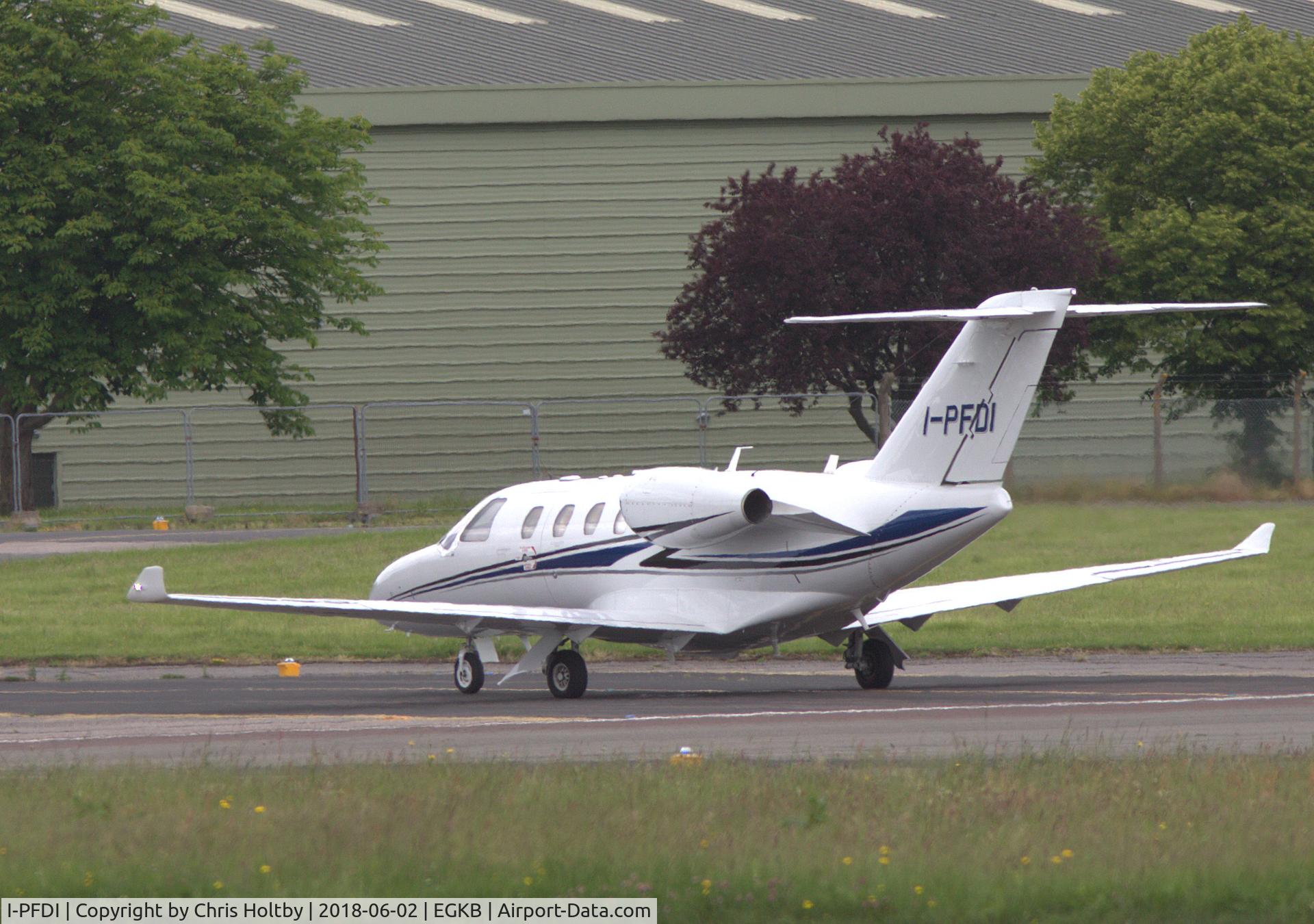 I-PFDI, 2015 Cessna 525 Citation M2 C/N 525-0862, Preparing to take off at Biggin Hill