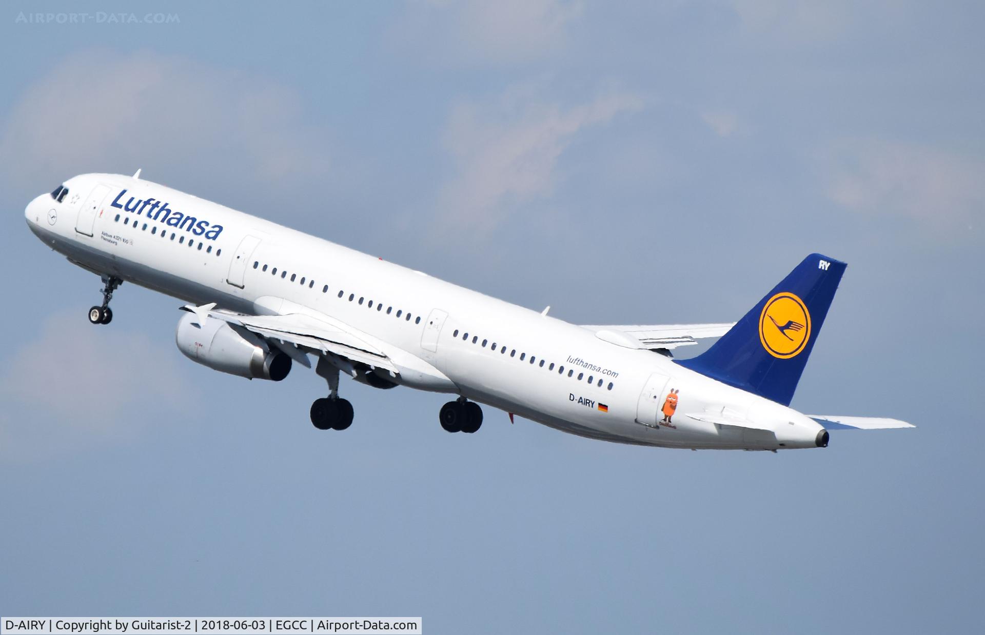 D-AIRY, 1998 Airbus A321-131 C/N 0901, At Manchester