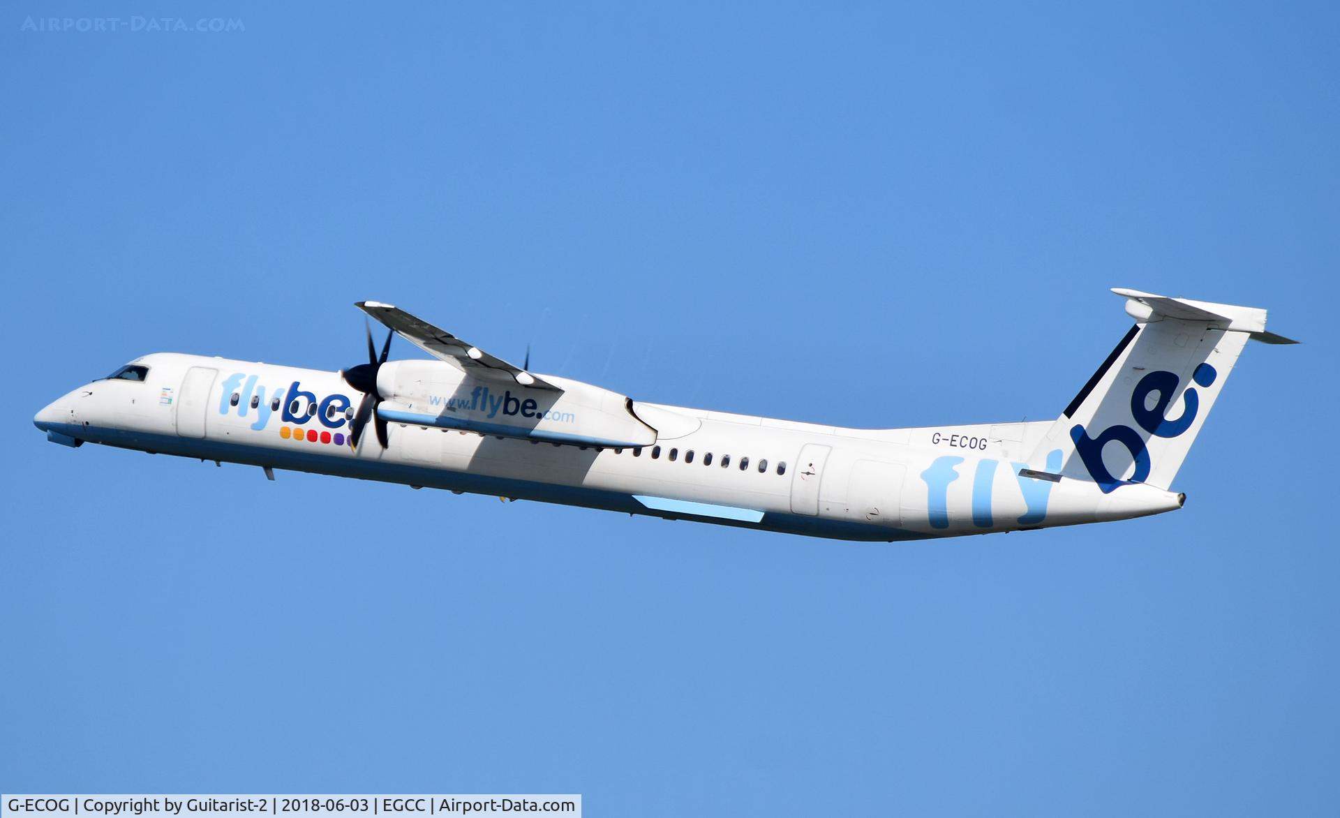 G-ECOG, 2008 De Havilland Canada DHC-8-402Q Dash 8 C/N 4220, At Manchester