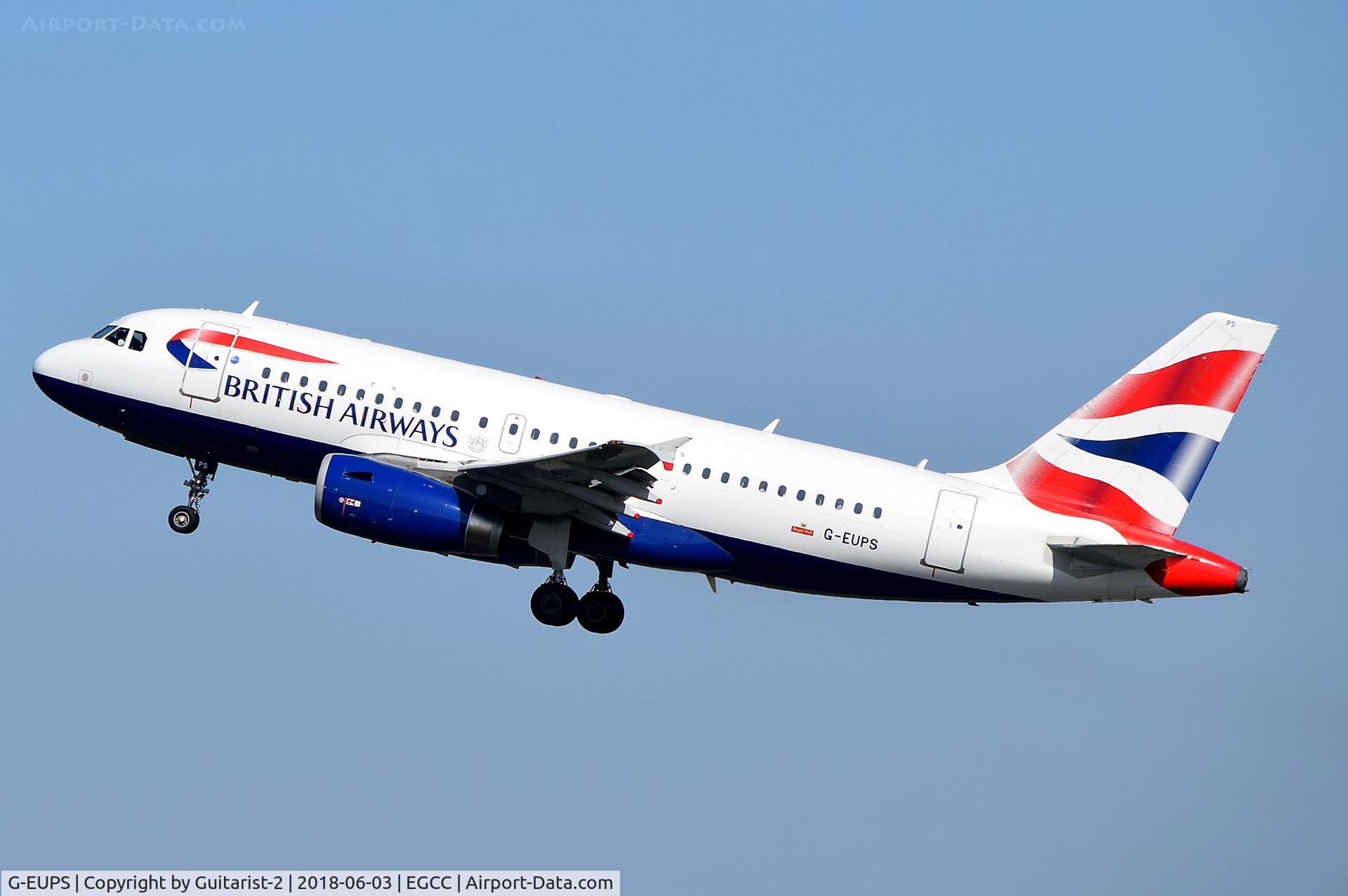G-EUPS, 2000 Airbus A319-131 C/N 1338, At Manchester