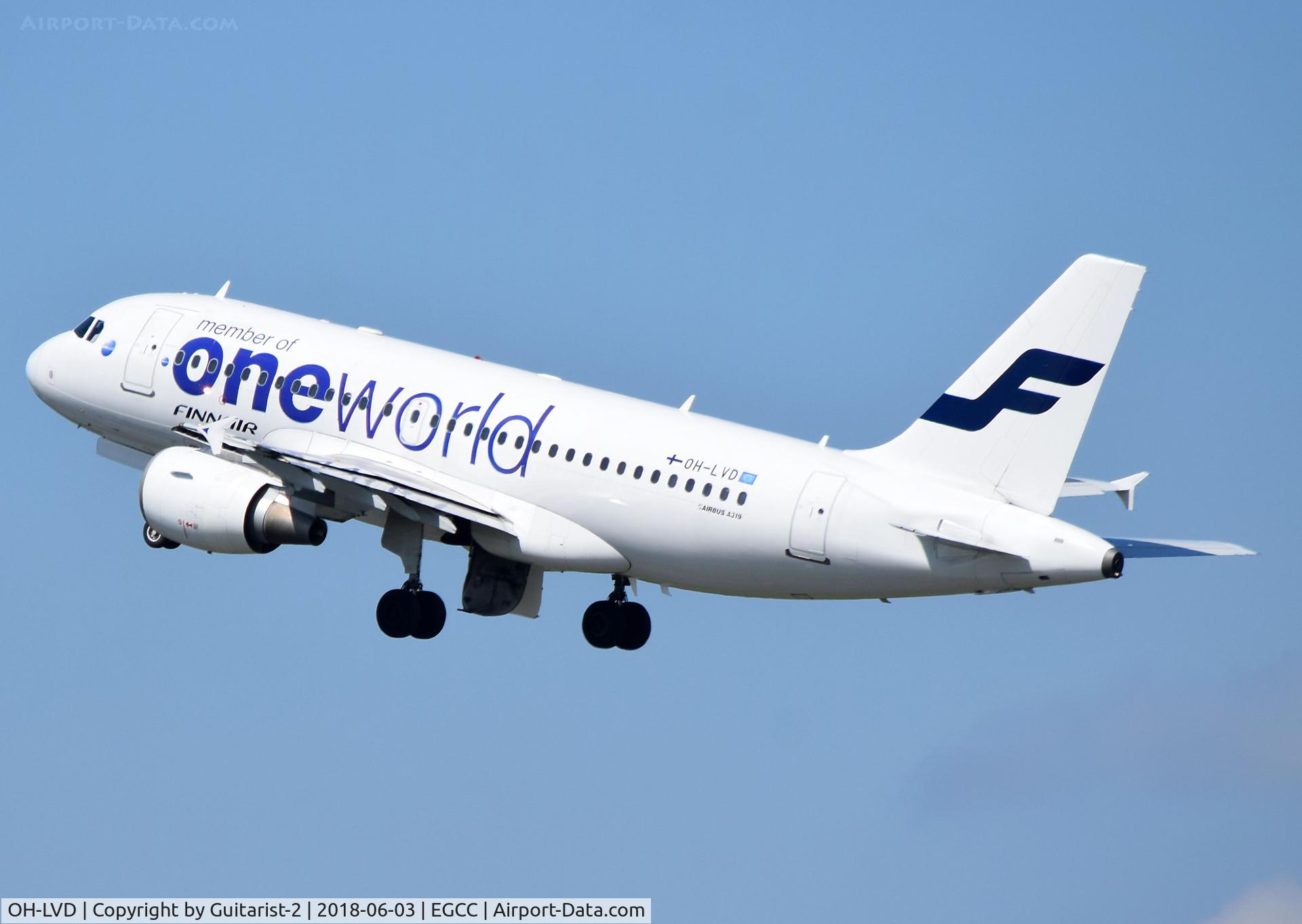OH-LVD, 2000 Airbus A319-112 C/N 1352, At Manchester