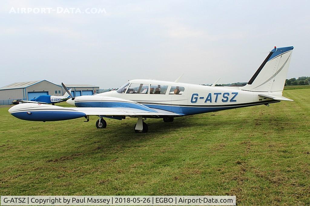 G-ATSZ, 1966 Piper PA-30 Twin Comanche Twin Comanche C/N 30-1002, Visitor to Wolverhampton. Ex:-EI-BPS,G-ATSZ,N7912Y.