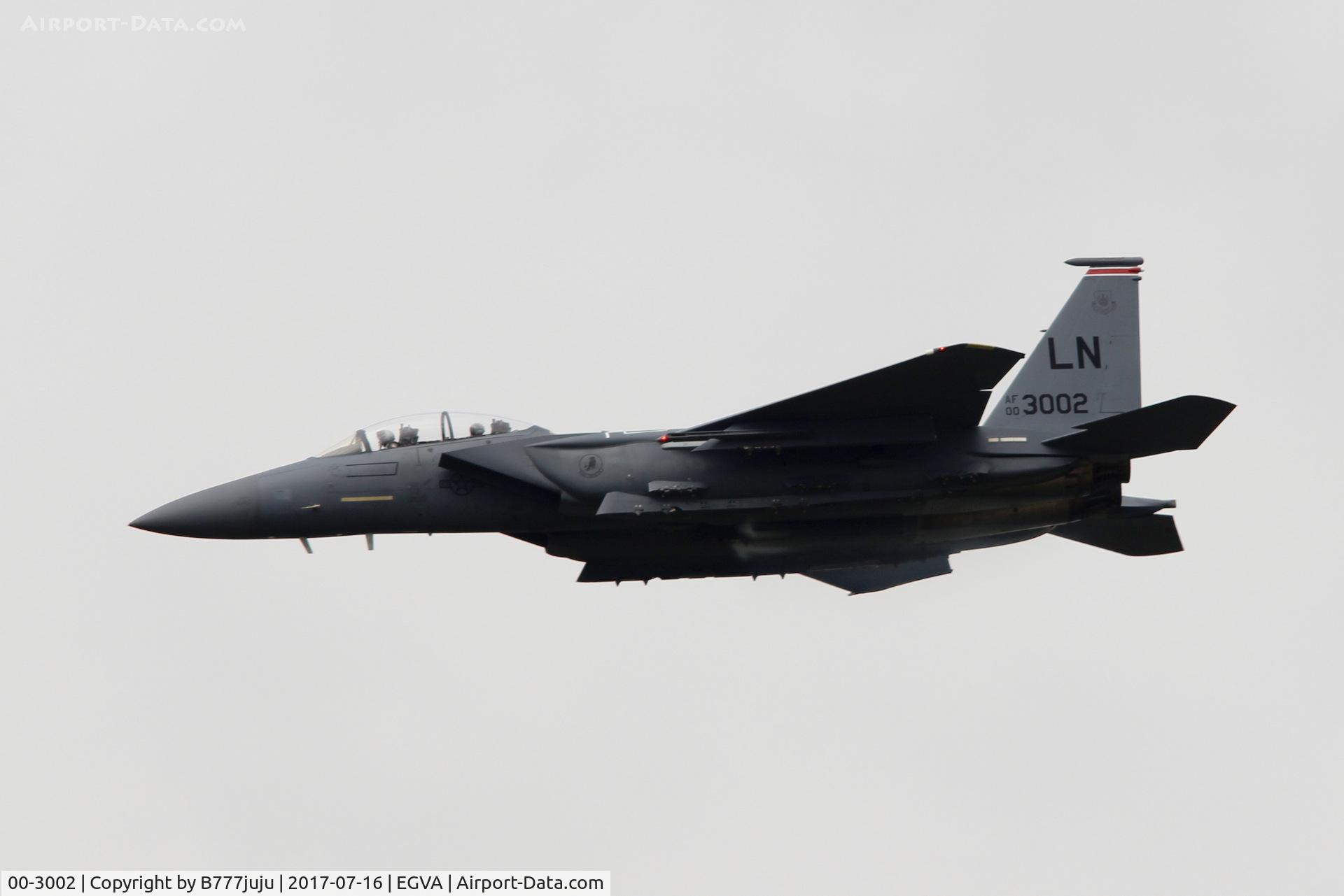 00-3002, 2000 McDonnell Douglas F-15E Strike Eagle C/N 1368/E229, at TATOO 2017