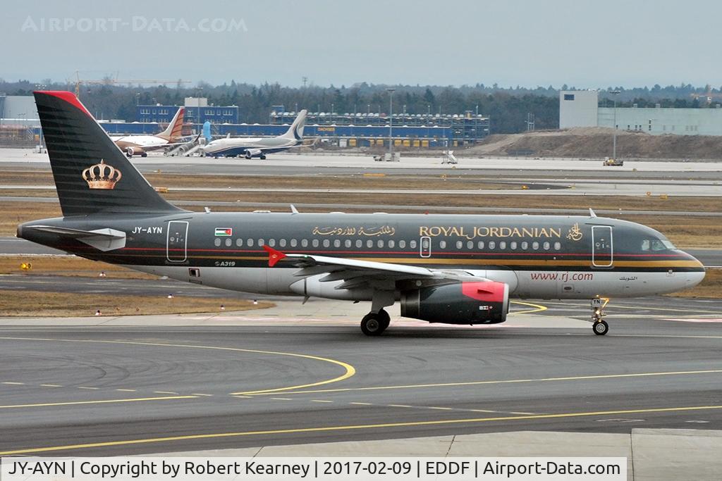 JY-AYN, 2009 Airbus A319-132 C/N 3803, Taxiing for departure