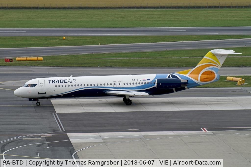 9A-BTD, 1992 Fokker 100 (F-28-0100) C/N 11407, Trade Air Fokker 100