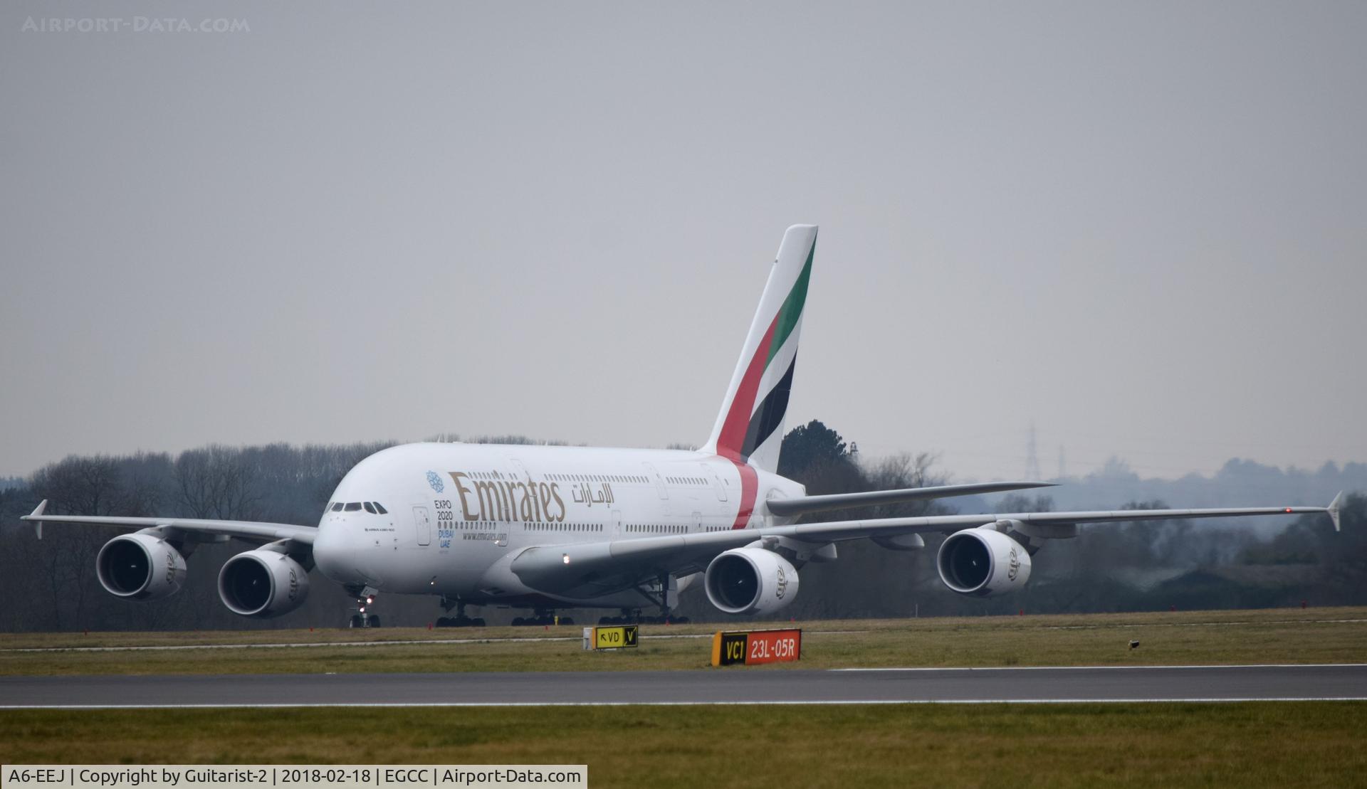A6-EEJ, 2013 Airbus A380-861 C/N 127, At Manchester