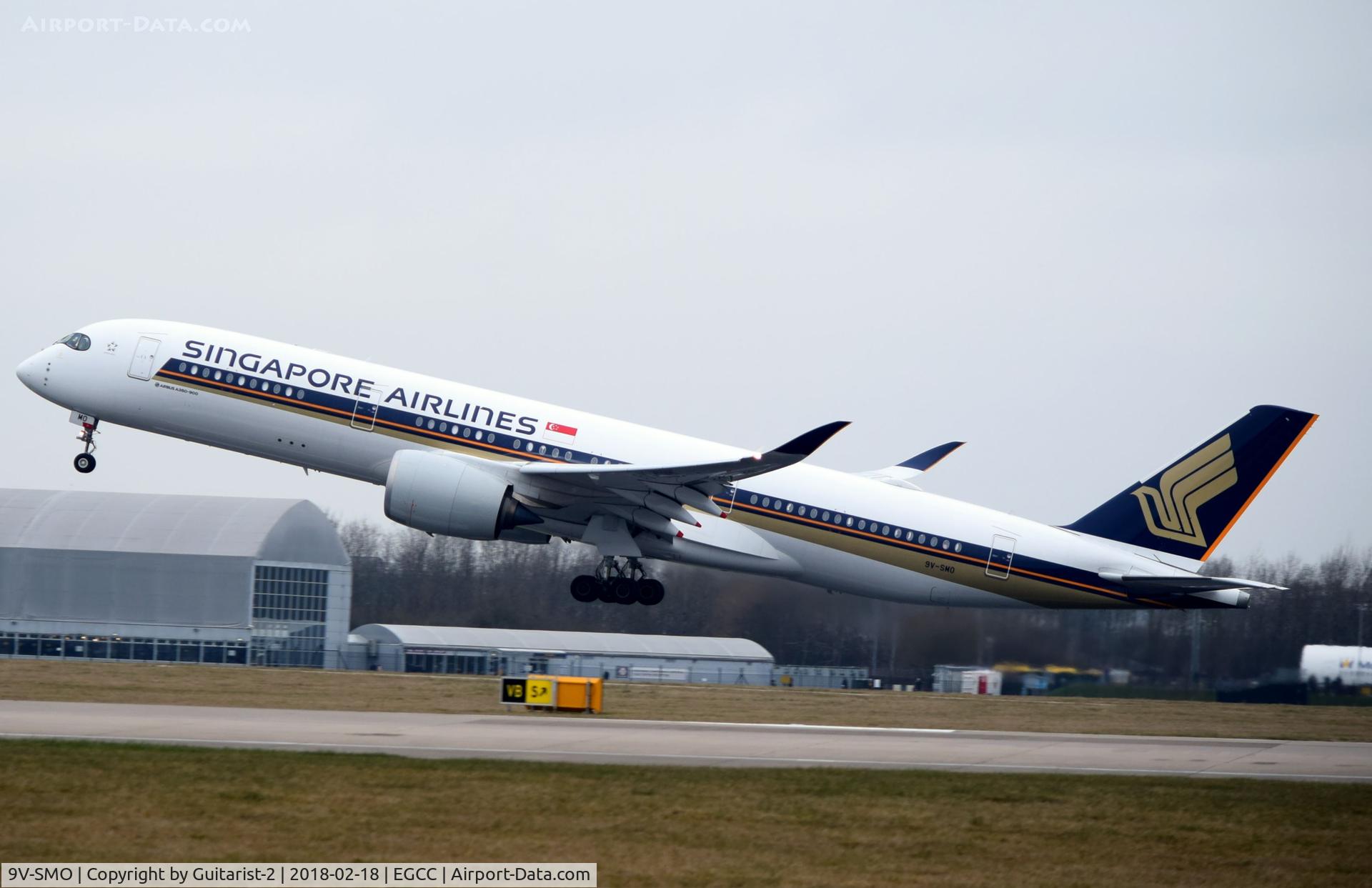 9V-SMO, 2017 Airbus A350-941 C/N 116, At Manchester