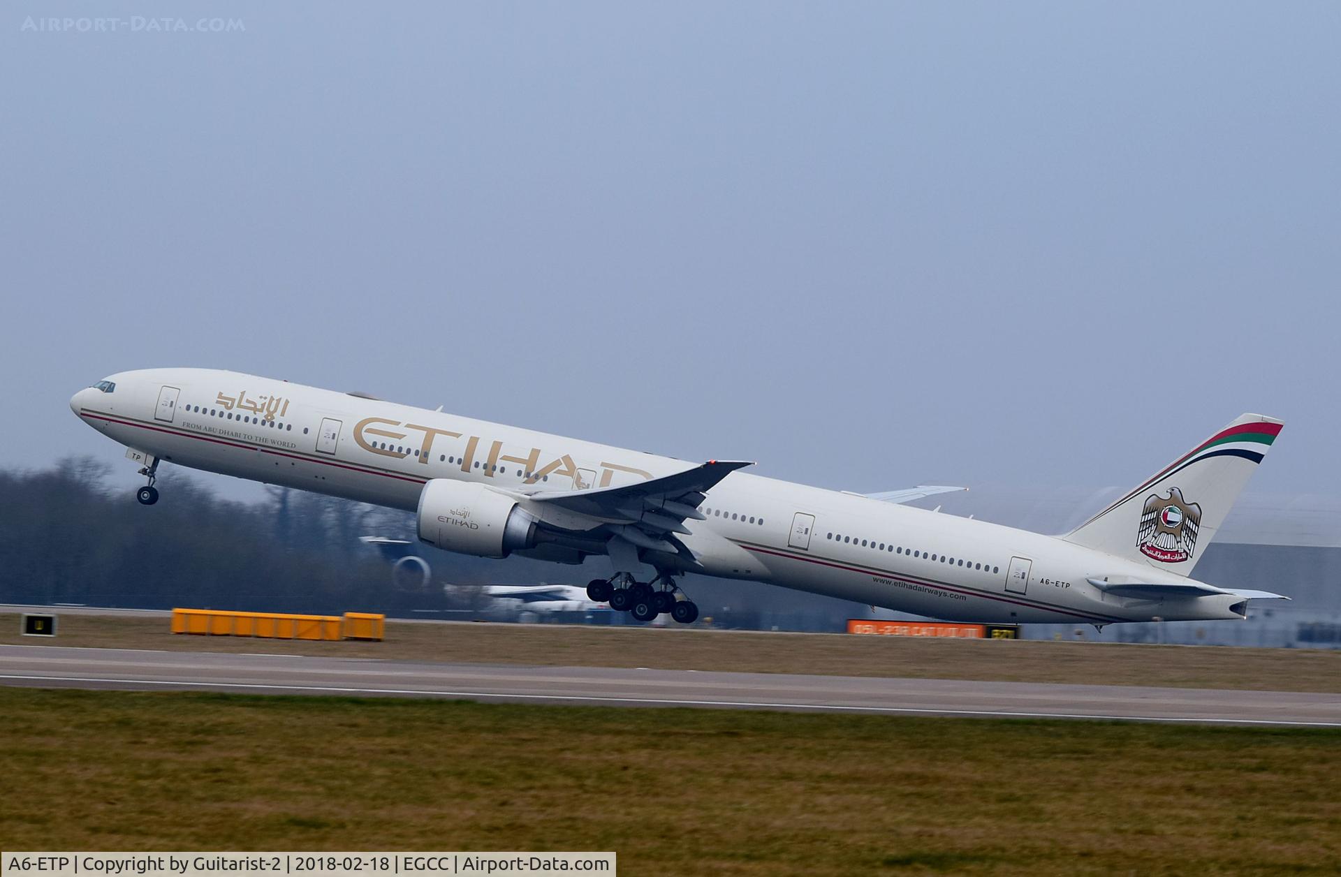 A6-ETP, 2013 Boeing 777-3FX/ER C/N 41699, At Manchester
