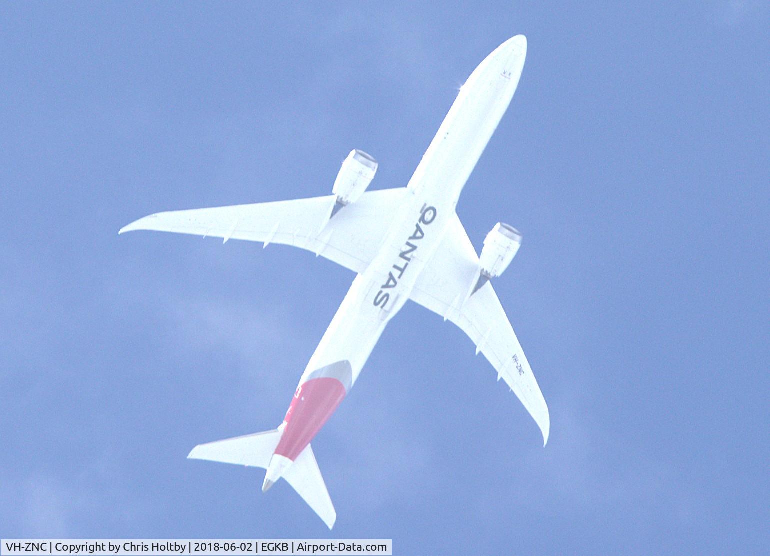 VH-ZNC, 2018 Boeing 787-9 Dreamliner Dreamliner C/N 39040, Flyover Biggin Hill, Kent