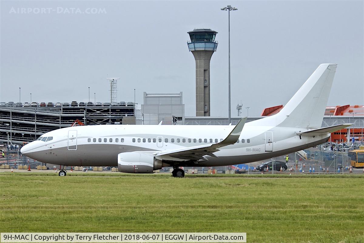 9H-MAC, 1990 Boeing 737-548 C/N 24968, At London Luton